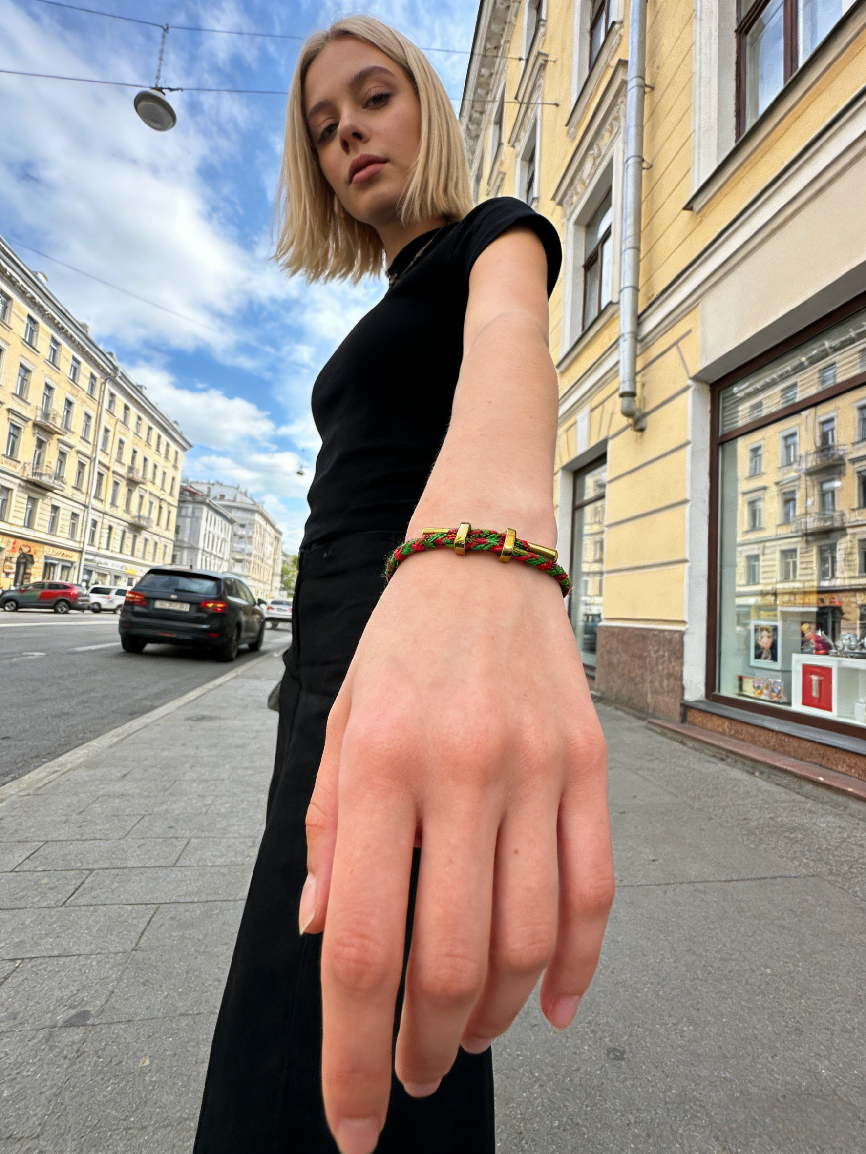 花与叶可调节手工手绳