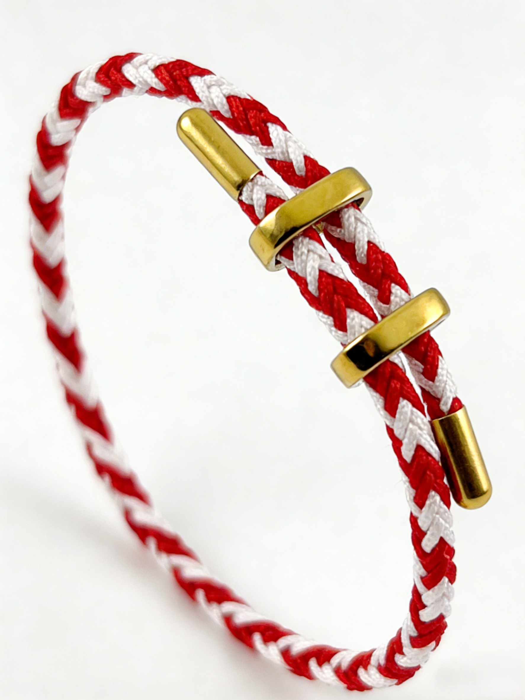 雪与花可调节手工手绳